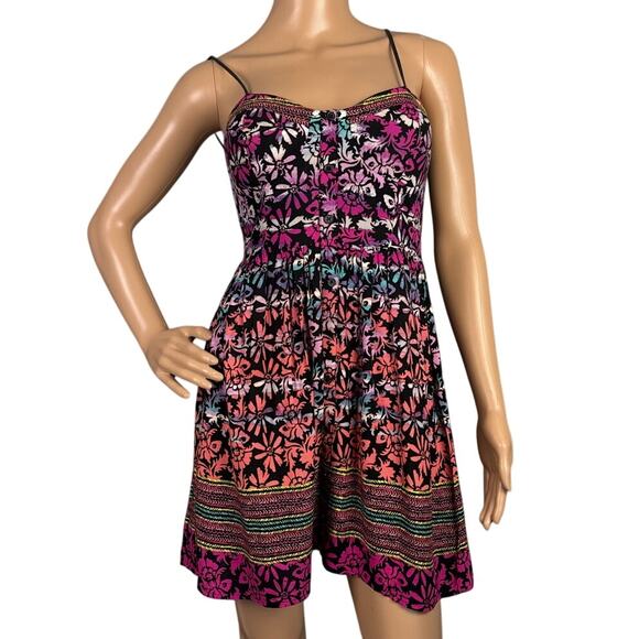 Band of Gypsies Fit and Flare Boho Mini Dress Size S Bohemian Festival Versatile - Picture 1 of 7